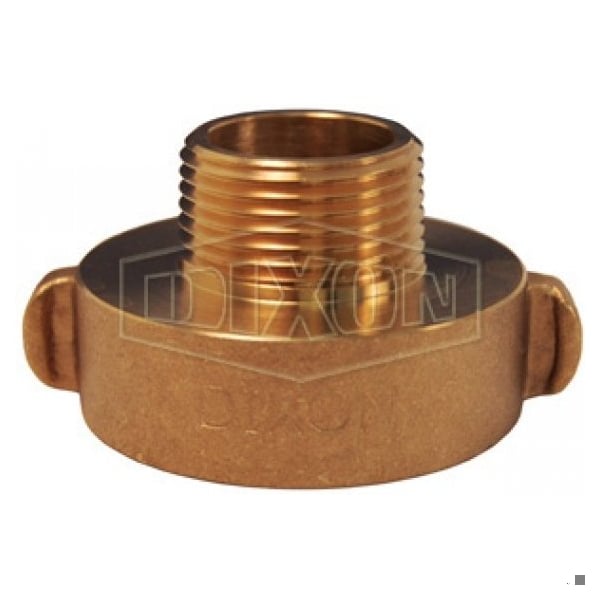 The Right Connection Reducer Rocker Lug Hydrant Adapter, 1-1/2 x 3/4 in, FNPSH x MNPT, Cast Brass, D